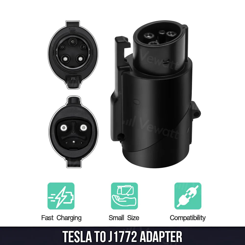 Tesla to J1772 Charging Adapter 80A MAX/240VAC Compatible with Mobile and Wall Connector