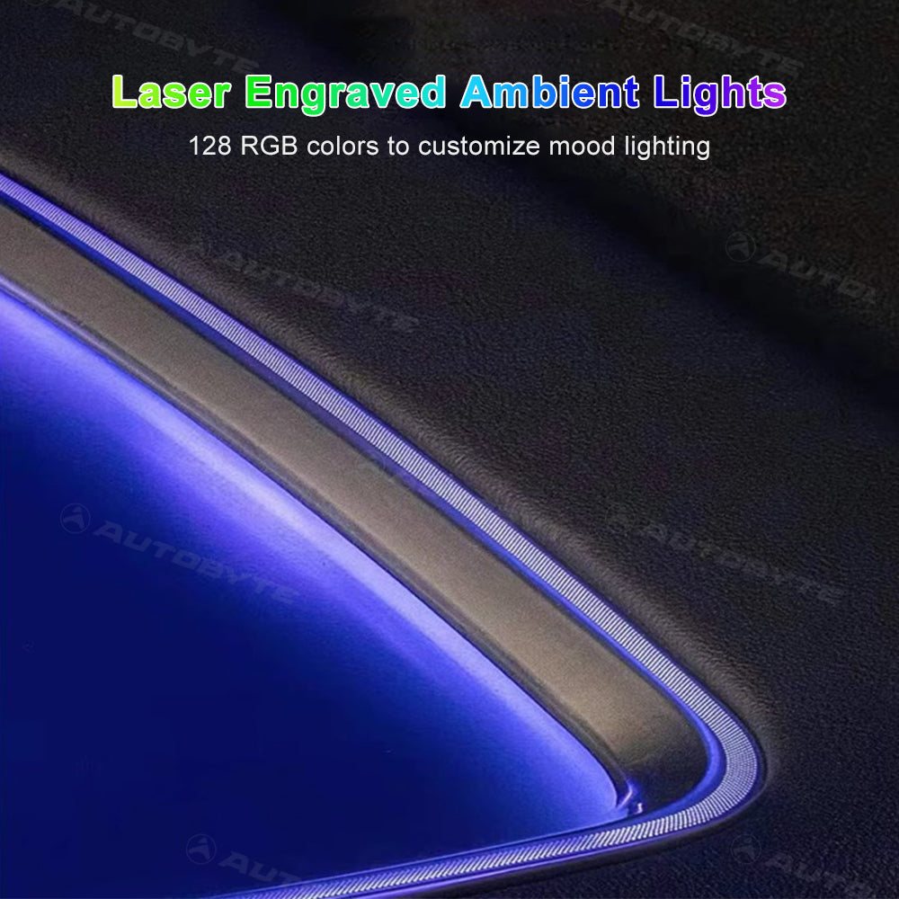 AUTOBYTE Tesla Model 3/Y Ambient Lighting  Laser Carving Streamer Upgrade Kit With Rotating Tweeter