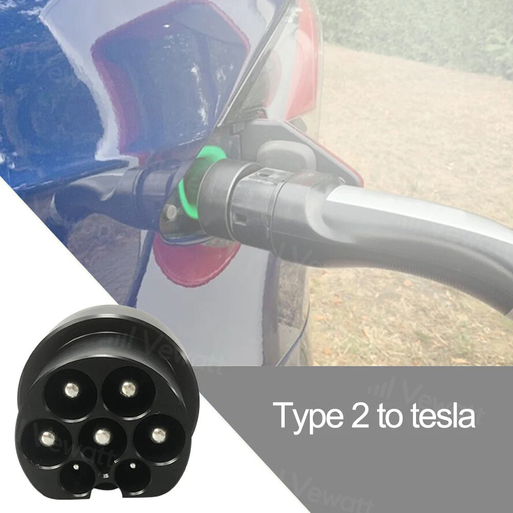 VEWATT Type 2 to Tesla EV Adapter IEC 62196 Socket EVSE Adapter Type 2 to Tesla Charging