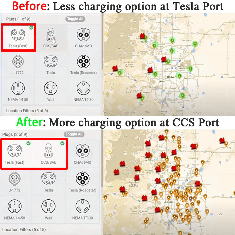 Tesla CCS1 Adapter 250KW CCS to Tesla Charger Adapter For Model 3 Y X S Accessories