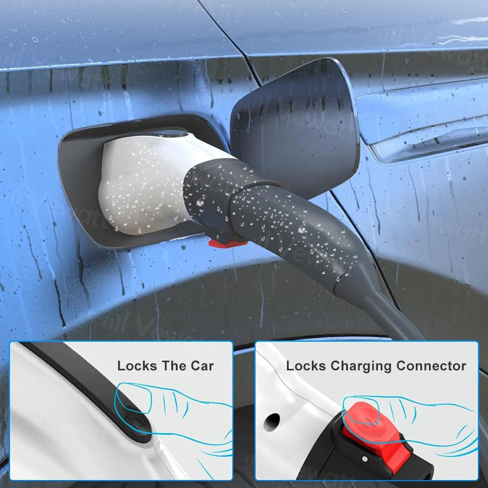 VEWATT Tesla to J1772 Adapter Max 60A & 250V AC Compatible with Tesla Wall Connector Destination Charger Mobile Connector